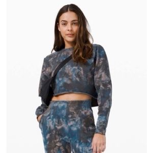Lululemon LA PULLOVER Cropped Tie Dye Sweatshirt